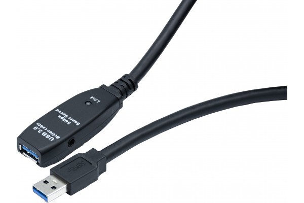MCAD Cordon de rallonge USB-A 3.0 de 30 metres avec amplification electronique