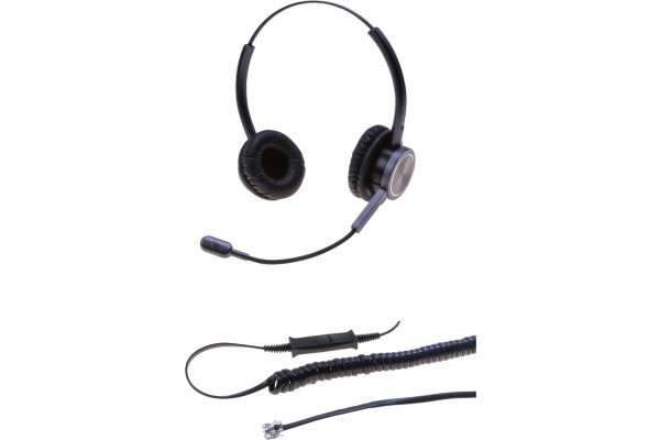 Dacomex Perle - casque telephone binaural micro Flex antibruit