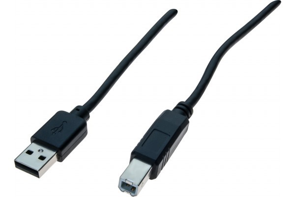 MCAD Cordon USB 2.0 type A B Black - 5m