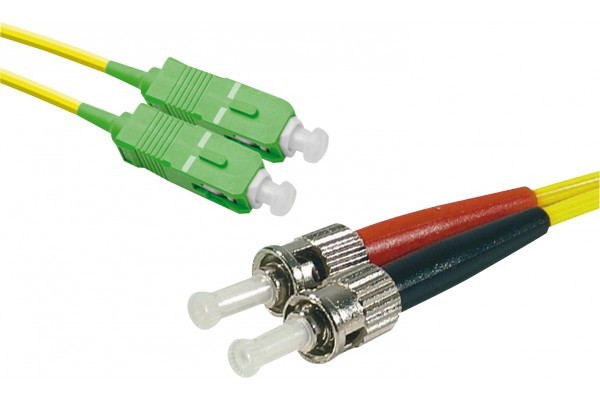 MCAD Jarretiere optique duplex monomode OS2 9 125 SC-APC ST-UPC Yellow - 5 m