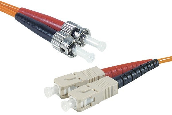 MCAD Jarretiere optique duplex HD multi OM2 50 125 ST-UPC ST-UPC orange - 1 m