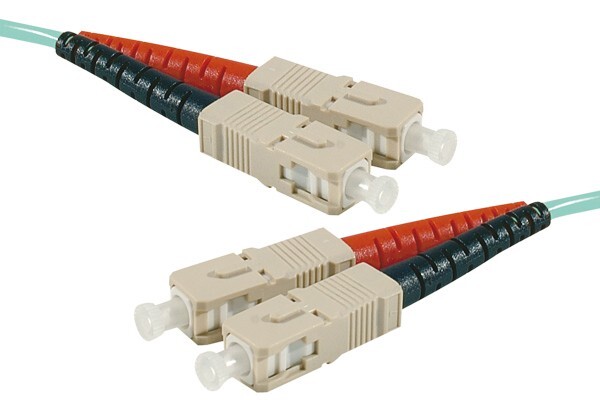 MCAD Jarretiere duplex HD OM4 SC-UPC SC-UPC aqua - 0,5 m