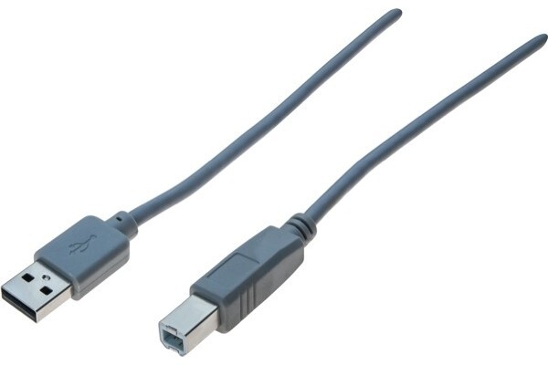 MCAD Cordon eco USB 2.0 type A B Grey - 0,6 m