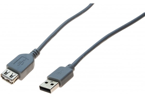 MCAD Rallonge USB 2.0 grise - 0,6 m