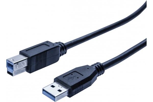 MCAD Cordon eco USB 3.0 type A B Black - 3,0 m