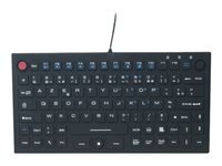 MCAD exertis Connect - clavier - avec pave tactile a 2 boutons - AZERTY - Francais - Black