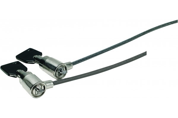 Dacomex Cable en acier avec 2 antivols a cle K-Lock pour verrouiller deux appareils