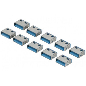 Bouchons de verrouillage pour 10 ports USB Blue
