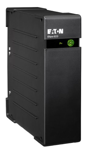 Eaton UPS Ellipse ECO 650 DIN Alimentation sans interruption UPS hors ligne 650 VA avec protection contre les surtensions EL650DIN 4 prises Schuko batterie Black