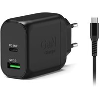 Port Chargeur mural GaN 65W - 2 ports Câble USB-C 2m