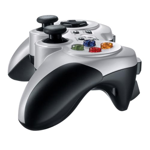 Logitech F710 Manette de Jeu sans Fil, 2,4 GHz avec Nano-Récepteur USB, Configuration Console, Double Retour de Vibration, Croix Directionnelle 4 Switchs, PC - Gris Noir