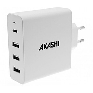 Akashi Chargeur Secteur 60W 6A USB C 3x USB A
