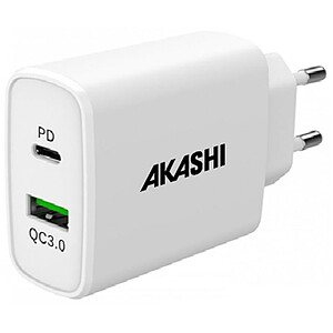 Akashi Chargeur Secteur GaN 35W USB-C USB-A
