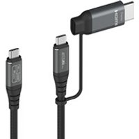 2 en 1 USC Type B USB Type C et USB Type C HDMI Black