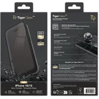 en verre trempé Pro Recyclé 9H Transparent pour iPhone 16 et 15