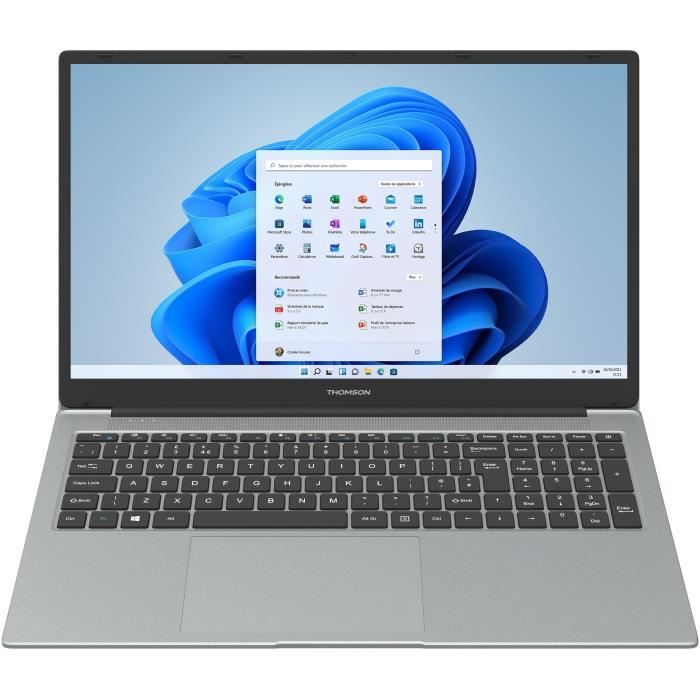 PC Portable THOMSON TH15I510 16GR512 156 HD Intel Core i5 RAM 16Go Stockage 512Go SSD Windows 11 AZERTY