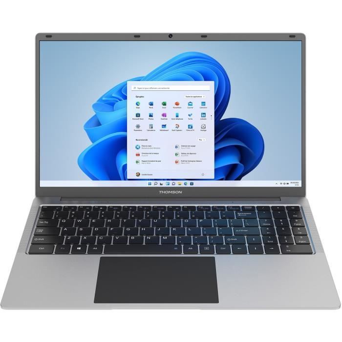 PC Portable Notebook THOMSON NEO15 156 HD Celeron N4020 RAM 4 Go 128Go SSD Windows 11S Grey AZERTY Office 1 an
