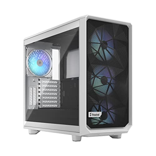 Fractal Design Meshify 2 White - Tempered Glass Clear Tint - RGB