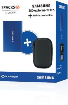 Disque dur SSD SAMSUNG Pack T7 1 To Blue housse