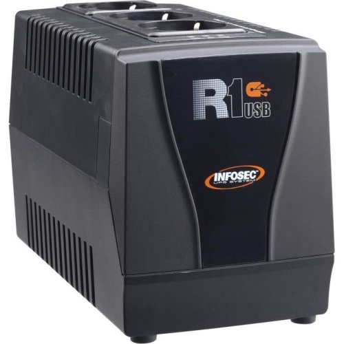 INFOSEC UPS SYSTEM INFOSEC R1 USB 600 - regulateur de tension automatique - 300 Watt - 600 VA