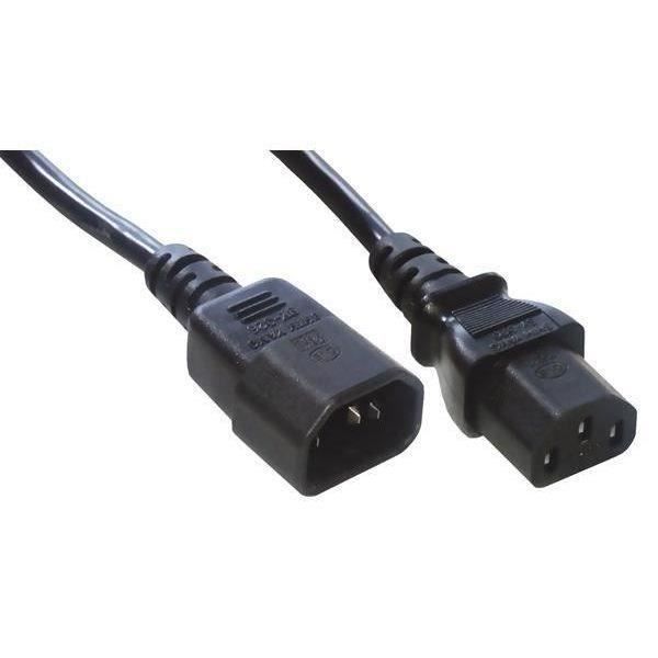 MCL Cordon secteur IEC Male (C14) Femelle (C13) - 2 m