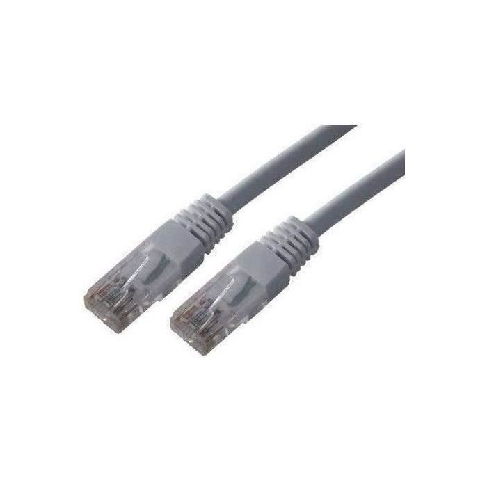 MCL SAMAR Cordon de raccordement - RJ-45 (M) pour RJ-45 (M) - 1 m - UTP - CAT 6 - Grey