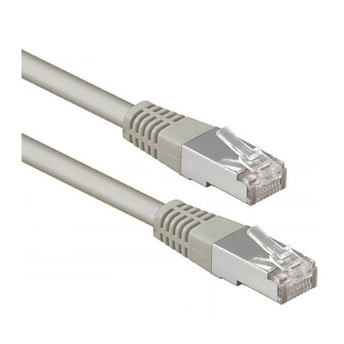MCL SAMAR Cordon de raccordement Eco - RJ-45 (M) pour RJ-45 (M) - 10 m - Paire torsadee ecrantee (F UTP) - CAT 6 - Grey