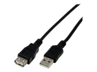 Cable de transfert de donnees USB - MCL - Rallonge 1m - Black