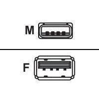 MCL Cable transfert de donnees MC922AMF-2M N - 2 m USB - 1 x Type A Male USB