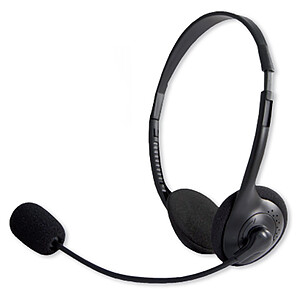 MCL Casque stereo filaire avec controle du volume et jack 4 contacts