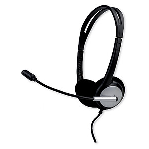 MCL Casque stereo filaire avec micro et controle du volume USB