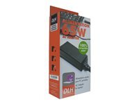 DLH Adaptateur secteur Energy - 65 W - Oui - Pour ordinateur portable tablette PC dispositif USB type C - 120 V AC 230 V AC