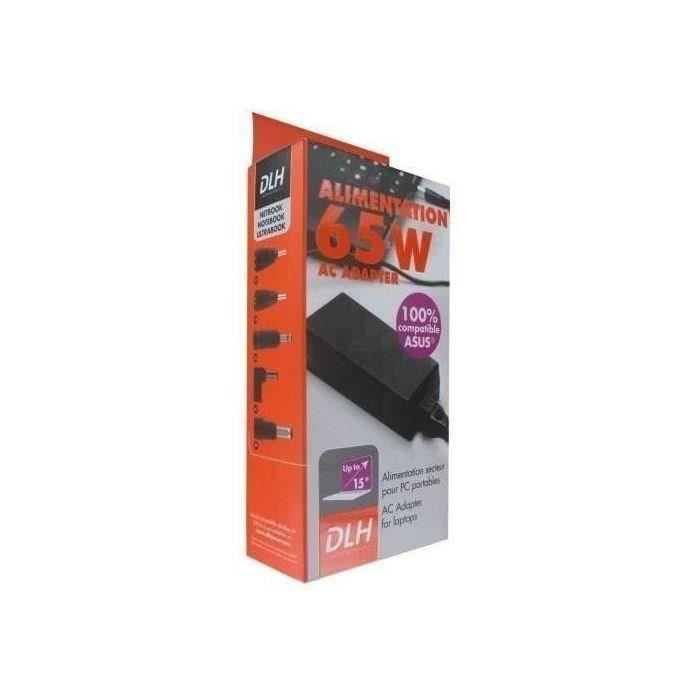 secteur - DLH - REGULAR 65W - Black - 19V - 5 connecteurs
