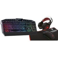 Pack Gaming 4-en-1 Combo Berserker gaming THOR-GX804 Clavier filaire Azerty Black Souris filaire Tapis de souris Casque filaire