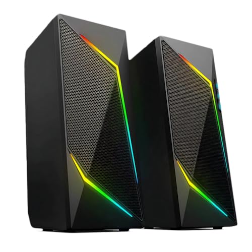 BERSERKER Haut-Parleur Gaming 2.0 RGB, 6W RMS, Jack 3.5mm, USB, Noir