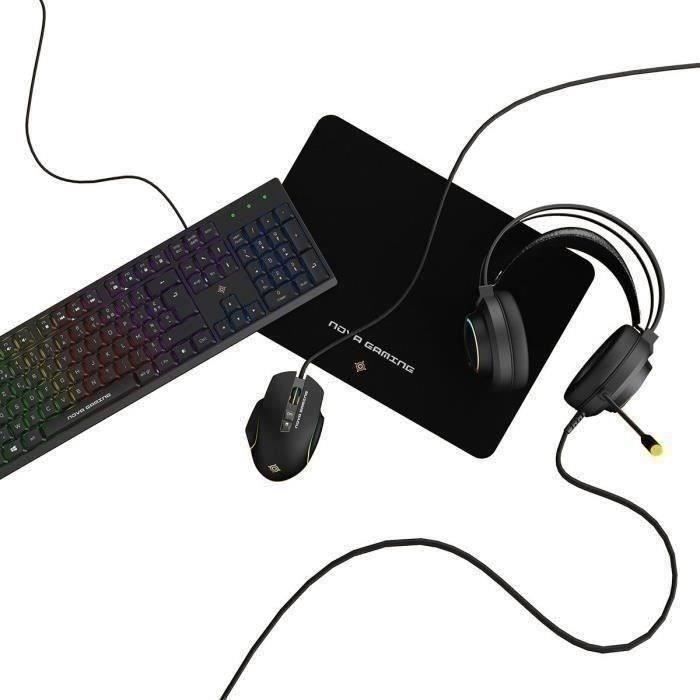 Pack gaming 4 en 1 RGB - MOBILITY - Aquila - Clavier Casque Souris Tapis