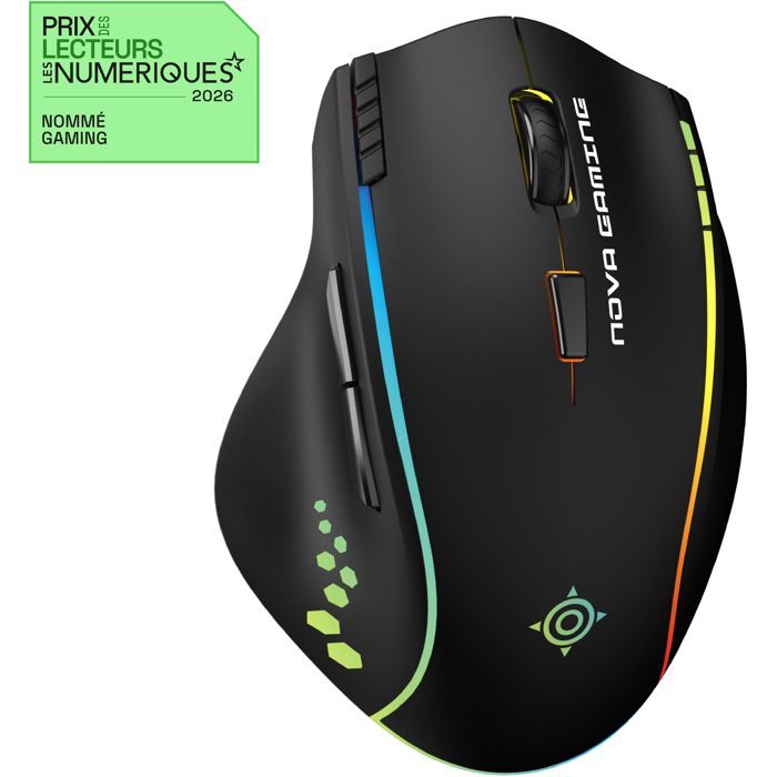Souris gaming - Sans fil - Nova Gaming - Persee - Black