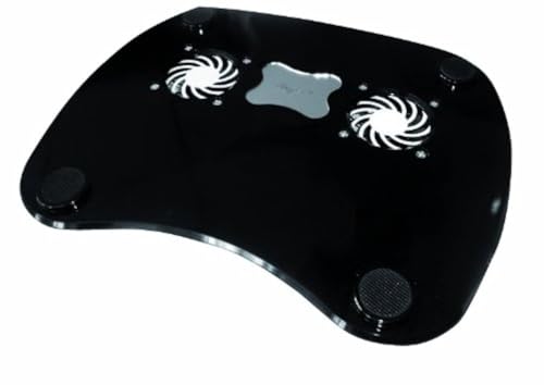 Waytex 12694 Support ventilé avec 2 Ventilateurs pour Ordinateur Portable 15 17 Noir