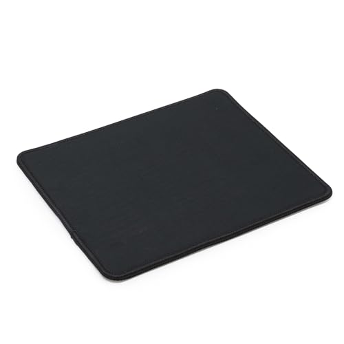 Waytex 73734 Tapis de Souris d’Ordinateur Noir 19 x 22 cm, Base Caoutchouc antidérapante, Dessus Tissu satiné Ultra Lisse Glisse Facile, Bords Cousus durables, Noir uni Meilleure précision Optique