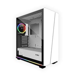 MRED Boitier PC Gamer ATX White RGB White Destroyer Strip G
