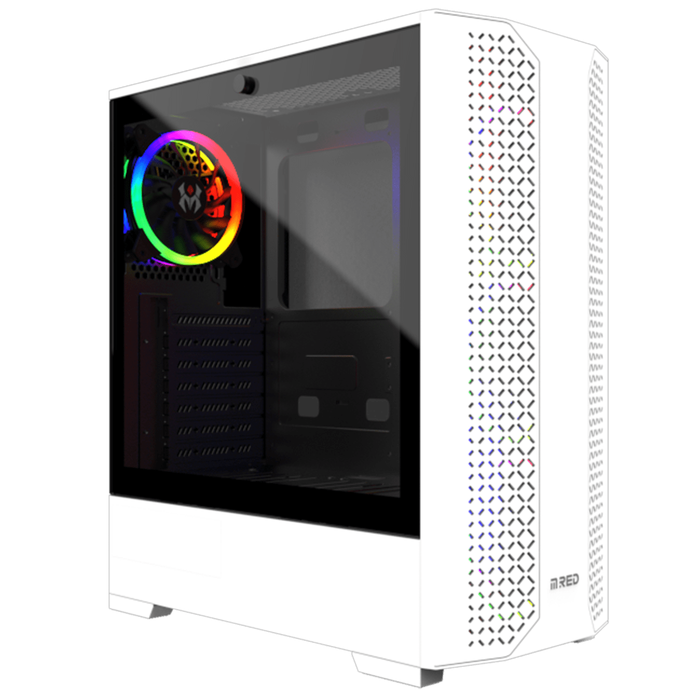 MRED Boitier PC Gamer ATX White RGB Dream Eyes
