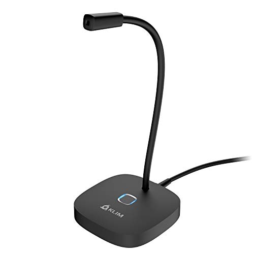KLIM Lingo - Microphone USB PC et Mac - Compatible avec Tout Ordinateur - Micro de Bureau Professionnel - Audio Haute Définition - Nouveauté