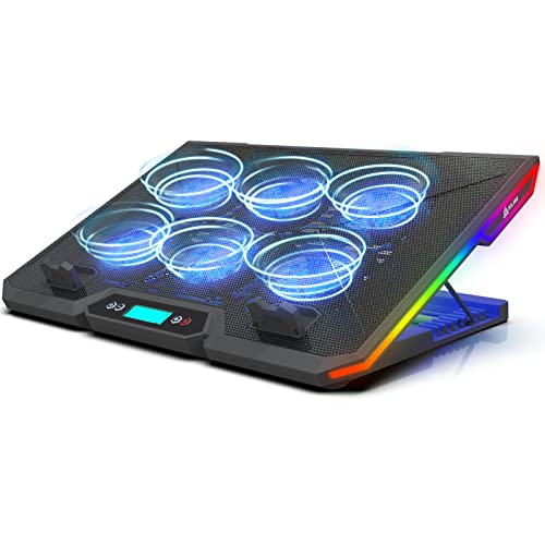 KLIM Glacier Refroidisseur PC - Nouveauté Ventilateurs Rétroéclairage RGB - 11 - 17 - Support Ordinateur Portable USB - Stable et Silencieux Mac PS4 Xbox One