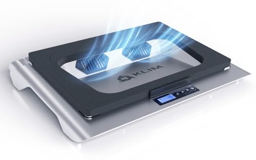 KLIM Everest Tapis de refroidissement | Puissants ventilateurs turbo de 4300 tr min | Protégez votre ordinateur portable de jeu contre la surchauffe | Convient aux ordinateurs portables de 14 à 17,3