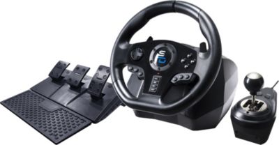 Volant de course - SUPERDRIVE - GS850-X - Levier de vitesse manuel - 3 pedales - Palettes - PS4 Xbox