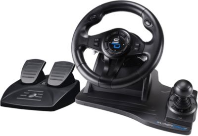 Volant de course - SUPERDRIVE - GS550 - Avec pedalier - Levier de vitesses - Vibrations - Multi-plateformes