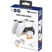Base de recharge et de rangement Subsonic White pour 2 manettes PS5 Dualsense