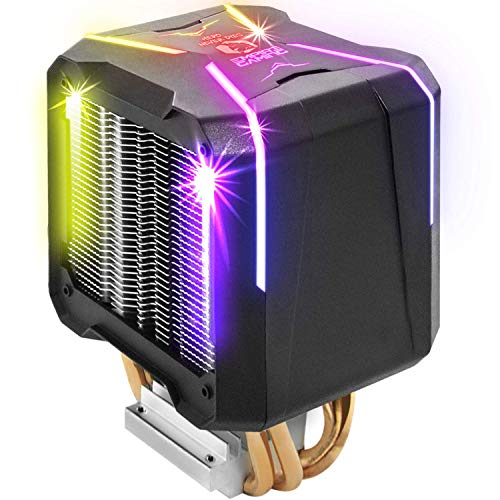 EMPIRE GAMING – Guardian V201 Ventirad de Processeur PC Gamer -Ventilateur RGB SYNC Adressable -Refroidisseur Aluminium 4 Caloducs en Cuivre -Dissipateur de Chaleur Silencieux -CPU Cooler Intel et AMD