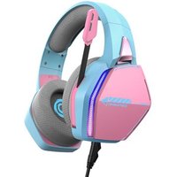 Casque Gaming Filaire Oniverse Nebula LED pour PS5 PS4 Switch Xbox PC Mac Rose et Blue
