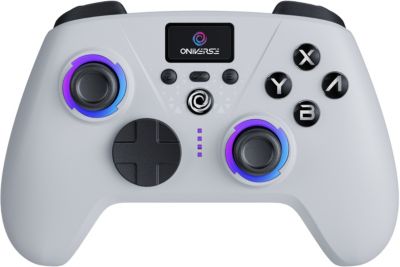 Manette sans fil avec ecran Aura Oniverse White Radiant pour Nintendo Switch PC Mac Mobile TV et Consoles PC